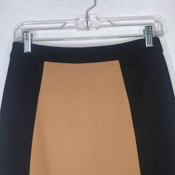 Halogen Black and Brown Color Block Pencil Skirt Size 0 - Picture 5 of 9